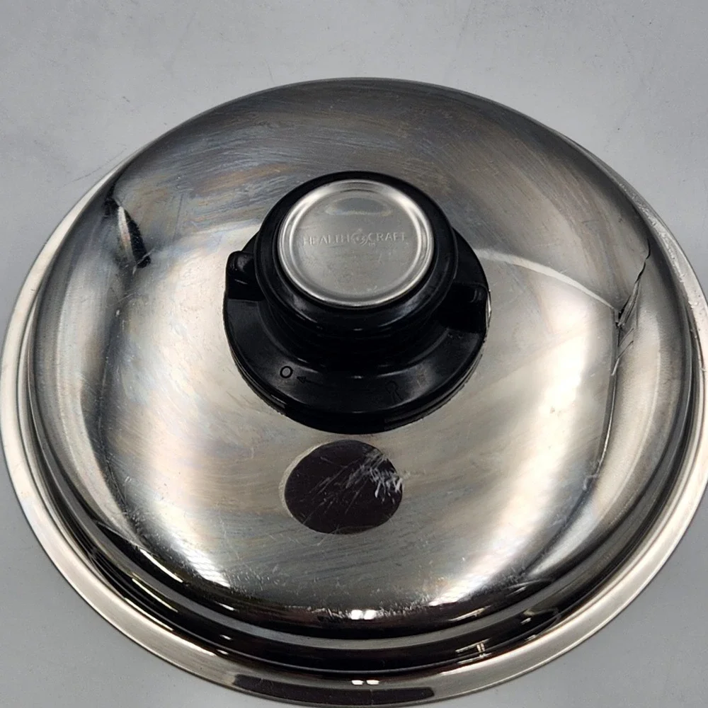 HealthCraft 7 Inch Stainless Steel Replacement Lid Steam Control Vented Cover